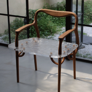 FLOWERED MIRROR ARMCHAIR