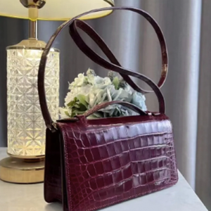 #07 Bordeaux Red American Alligator Leather Tote