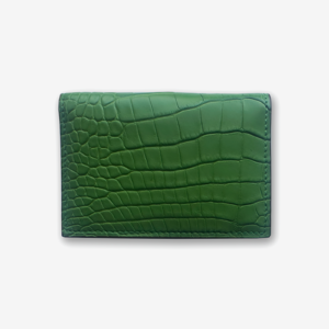 #12 Matte Crocodile Leather Card Holder