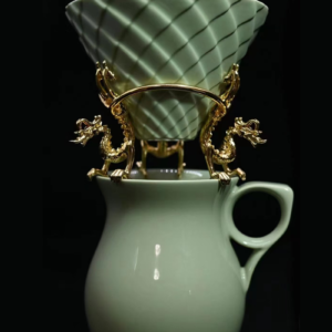 Chinese Dragon Porcelain Coffee Filter Cup